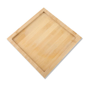 Sourcing Factory Pizarra Tablero de pan de bambú Extraíble 2 partes Losa cuadrada natural Placa de empalme de madera Tablero de queso - Product Image 5