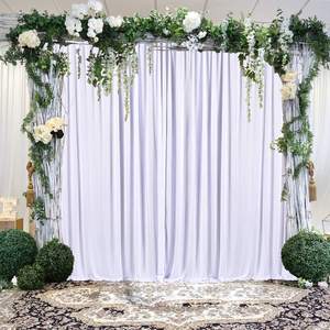 <span class=keywords><strong>Tenda</strong></span> Plissettata in Spandex Bianco Stile Europeo 2x3m, 3x4m per Decorazioni Murali Matrimoniali e Altri Eventi - Product Image 2