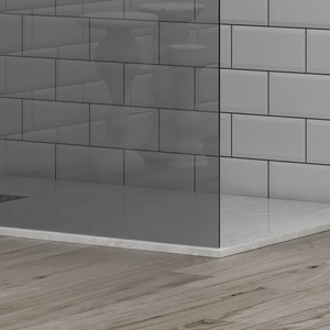 Box Doccia Moderno Kamalu 80 cm Profilo Nero Vetro Fumé Senza Telaio con ABS per Bagno Domestico Modello KS2800NF - Product Image 6