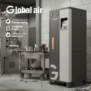 자동 스프레이 페인팅을위한 건조기 탱크로 PMVF 산업용 휴대용 스크류 공기 압축기 7.5KW/10HP 220V 에너지 절약 - Product Image 1