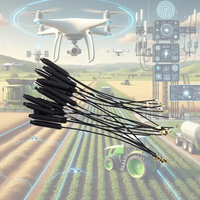 Antenne omnidirectionnelle ultra-légère à tube de cuivre 2,4 GHz à faible VSWR pour récepteur/drone, idéale pour les modèles UAV et RC