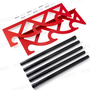 Foshio desain 3 pegangan vinil bungkus pemegang rak dinding dipasang rak penyimpanan dengan Bar - Product Image 1