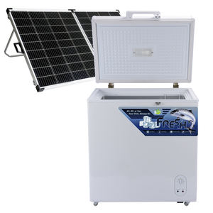 DC 12V dégivrage manuel panneau solaire entraînement Direct <span class=keywords><strong>combiné</strong></span> réfrigérateur coffre solaire congélateur porte unique réfrigérateur adaptateur de refroidissement - Product Image 1