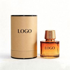 Custom Design Round Gold Cap Luxury Fragrance Perfume Glass <b>Bottle</b> 30ml 50ml 100ml Gradient Crimp <b>Empty</b> Perfume <b>Bottle</b> With Box - Product Image 1