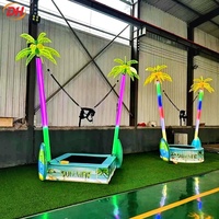 Équipement de jeu commercial : Trampoline Bungee mobile lumineux LED pour parc de loisirs familial, faible entretien