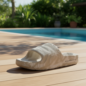 อาดิดาส อาดิเลตต์ 22 สไลด์รองเท้าแตะผู้ชายสีเทาอมขาวส่วนบนทำจากวัสดุสังเคราะห์ พื้นรองเท้า EVA สำหรับฤดูร้อน สไตล์สวมแบบลำลอง - Product Image 2