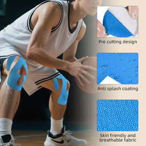 Cinta Kinesiológica Deportiva Precortada para Músculos, Previene Lesiones Musculares en Rodilla y <span class=keywords><strong>Muslo</strong></span>, Protección para Maratón, Correr y Ejercicio - Product Image 4