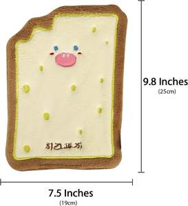 Toallas <span class=keywords><strong>de</strong></span> Mano Colgantes para Cocina/Baño, <span class=keywords><strong>de</strong></span> Terciopelo Coral Suave y Absorbente, con Divertidos Diseños <span class=keywords><strong>de</strong></span> Comida: Donut, Tostada y Queso - Product Image 2