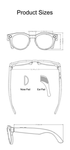 Lunettes intelligentes avec reconnaissance photo IA, interaction, caméra, WiFi, contrôle tactile et musique - Product Image 6