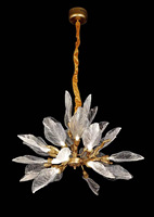 Lustre décoratif réglable en fer et acrylique pour salons de villas, projets d'éclairage et halls d'hôtels - Vente