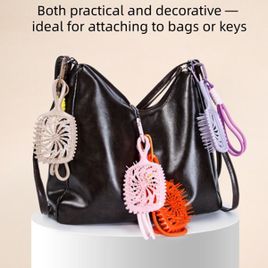 2025 Yeni Gelen Taşınabilir Oyuk Masaj Tarağı Isıya Dayanıklı Havalandırmalı Saç Fırçası Küçük Boy Saç Fırçası Anahtarlık Promosyon Ürünü Olarak - Product Image 3