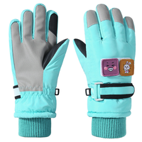 Gants d'hiver unisexes pour enfants, ski et snowboard, imperméables, compatibles écran tactile, isolés, avec poignet réglable en velcro, pour les enfants de 4 à 12 ans
