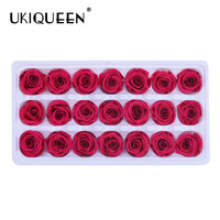 UKIQUEEN Vente en gros de têtes de roses éternelles stabilisées pour la décoration de bricolage