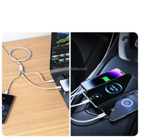 Câble USB 3-en-1 de haute qualité 60W à charge rapide blanc pour iOS, ordinateur et appareil photo avec conducteur en cuivre pur et matériau en silicone