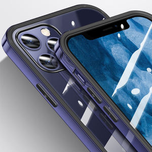 Custodia antigraffio per armatura 3 in 1 per <span class=keywords><strong>iPhone</strong></span> <span class=keywords><strong>12</strong></span> <span class=keywords><strong>Mini</strong></span> <span class=keywords><strong>12</strong></span> Pro Max custodia in <span class=keywords><strong>Silicone</strong></span> per PC placcatura paraurti copertura in acrilico trasparente - Product Image 6