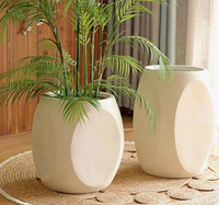 Pot de fleurs en fibre d'argile durable avec trou de drainage, écologique, biodégradable, design vintage/moderne pour jardin, hôtel, usage domestique