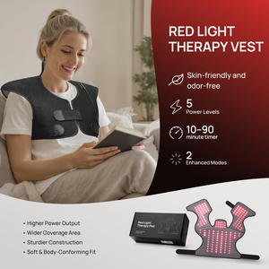 การบำบัดด้วยแสงสีแดงแบบใหม่ที่รองรับไหล่คอเสื้อด้วยความร้อนอินฟราเรดดีไซน์แบบสวมใส่ได้สำหรับใช้ในบ้าน - Product Image 3