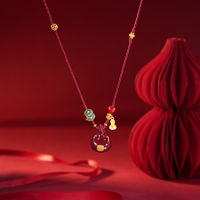 Collier pendentif en or rouge pour femme TANGPEI, alliage de cuivre, bijoux de mode en tissu