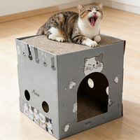 Maison pour chat en carton ondulé écologique en vrac - Affichage empilable pour la vitrine de magasin d'animaux