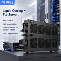 Kit de système de refroidissement liquide en cuivre OCOCOO OC-BC10-S 120x120x25mm 12000W avec bloc de raccordement liquide, plaque, radiateur, ventilateur et dissipateur thermique pour centre de données