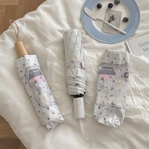 Paraguas Automático con Protección UV y Diseño <span class=keywords><strong>de</strong></span> Estrellas, Logotipo Personalizado, UPF 50+, Resistente al Sol y la <span class=keywords><strong>Lluvia</strong></span>, Plegable, para Mujer - Product Image 3