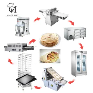 Commercial baking one stop Croissant toast pita tortilla bollo Baguette naan bakery machinery for bread maker making machine