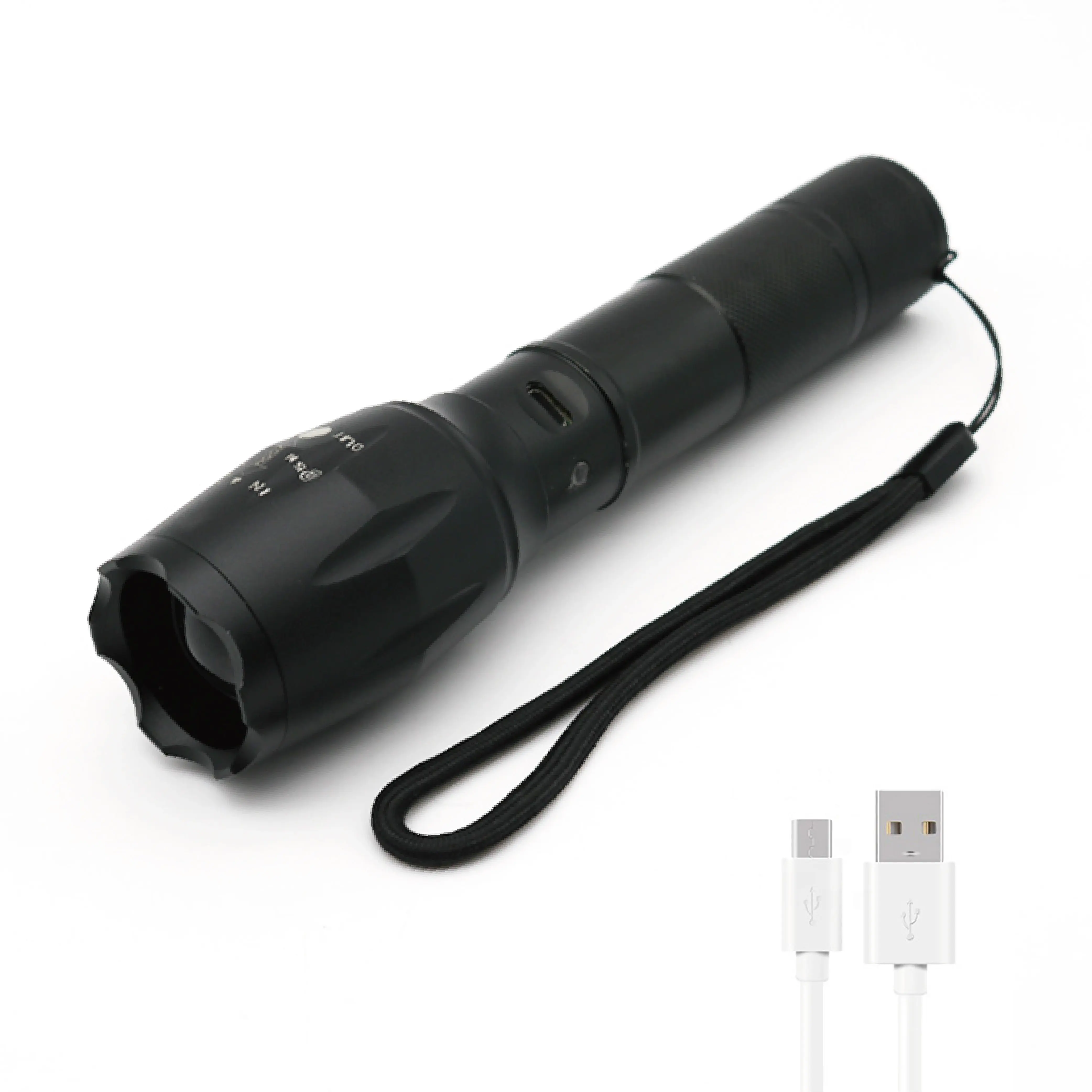 Xml T6 Aluminum Alloy 10w LED Torch tactical Flashlight torch usb rechargeable multi-function
