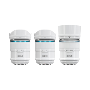 مجموعة عدسات تركيز تلقائي SIRUI للقناص، 23مم، 33مم، 56مم، F1.2 زاوية واسعة عدسات كاميرا APS-C (جبل E، أبيض) - Product Image 1