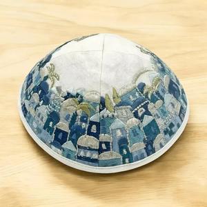 Kipá Judía de 4 Paneles con Bordado Personalizado, Kipá de Algodón Yarmulke para Bodas, Barbat Mitzvahs, Regalos, Kipot Judías - Product Image 5