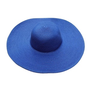 Casquette de protection solaire d'été pour femmes, motif uni, chapeau de plage <span class=keywords><strong>en</strong></span> paille souple pour les voyages et les scènes décontractées. - Product Image 1