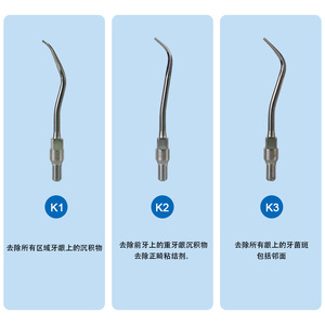 Herramienta de Limpieza Dental K1 K2 K3, Removedor de Sarro y Depósitos Gingivales con Recubrimiento de Titanio, Accionado por Aire - Product Image 1