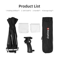 Boîte à lumière octogonale parabolique Triopo KS90 90cm de qualité supérieure avec diffuseur, support et poignée pour flash Speedlite