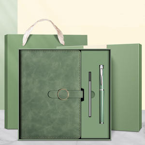 <span class=keywords><strong>Promo</strong></span>, venta al por mayor, cuaderno de negocios, diario para regalos, cuaderno A5 de cuero PU personalizable, juego de regalo con bolígrafo, taza térmica y USB - Product Image 1