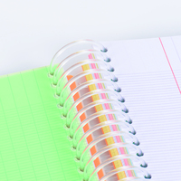 Vente en gros Prix spécial Cahier à spirale A4 de grande capacité Colorful Color Matching Professional French Line Inner Pages