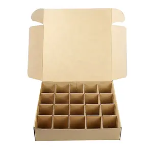 Recycelbare Versandverpackungsbox aus Wellpappe mit Hautpflegepapier-Einsatz für Kerzenschifffahrt