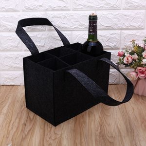 Túi Đựng Rượu 6 Chai Túi Đựng Rượu Bằng Nỉ Túi Đựng Hàng Tạp Hóa Tái Sử Dụng Cho Du Lịch Cắm Trại Dã Ngoại Túi Quà Tặng Tiệc Tùng - Product Image 6