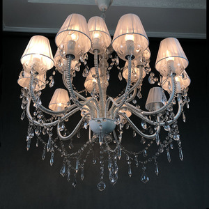 Luxury Hotel Project Bigger Crystal <b>Chandelier</b> Wedding Lights Manufacturer- Nordic Staircase Ceramic Modern LED Glass Iron+glass - Product Image 3