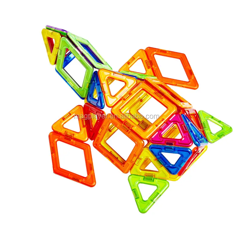 Magplayer-Juego de bloques de construcción magnéticos, juguete de plástico, 62 piezas