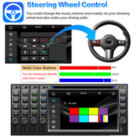 Reproductor de DVD para Auto de 7 Pulgadas con Pantalla Táctil Doble DIN, Estéreo Integrado con Bluetooth, USB, SD, FM, RDS, Control del Volante, Mirror Link