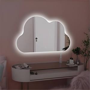 Asymmetrical Irregular Smart Bathroom Mirror Bluetooth Waterproof LED Art Deco Design Touch <b>Switch</b> Wall-Mounted Eco-Friendly - Product Image 5