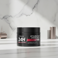 KORMESIC Marque Privée 140g Pâte Coiffante Homme Tenue Longue Durée 24h Absorption Rapide Effet Mat Argile Coiffante Fixation Forte
