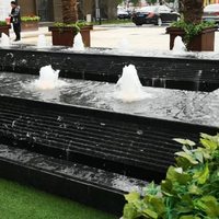 Fontaine musicale solaire en acier inoxydable à économie d'énergie pour usage commercial en zone hors réseau, site touristique, paysage rural