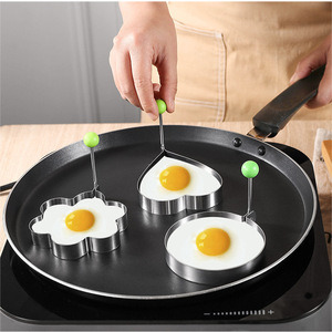 Stainless Steel Egg Mold Set <b>Bear</b> Round Star <b>Flower</b> Shape Non Stick Egg Rings For DIY Cooking Pancake Molds Baking Supplies - Product Image 5