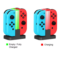 Station de charge sans fil en ABS blanc avec indicateur lumineux LED pour manettes Joy-Con
