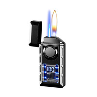 Briquet noir à la mode TikTok même style personnalisé créatif allumage par induction à commande vocale Source de vente en gros transfrontalière