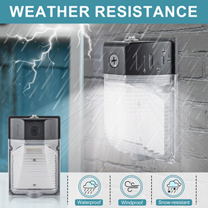 Dẫn tường gói với hoàng hôn đến bình minh photocell tường gói đèn cho hiên vườn nhà để xe kho an ninh chiếu sáng. - Product Image 4