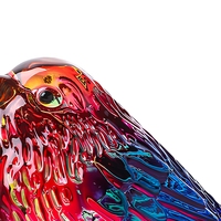 Ornement de bureau oiseau en cristal blanc de luxe léger, sculpture animale colorée, marque Ziyi, emballage boîte en papier, décoration de table pour entrée
