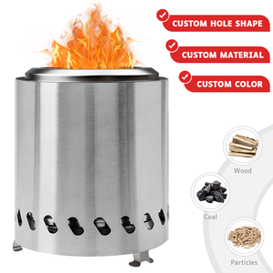 Portable En Acier Inoxydable Extérieur Fire Pit Tabletop Wood Burning Firetable Smokeless Garden Caractéristique - Product Image 1