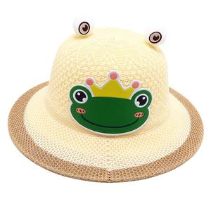 Chapeau de paille de pêcheur d'été pour enfants Protection solaire Chapeau de plage pour garçons et filles Bébé Vente en gros - Product Image 5