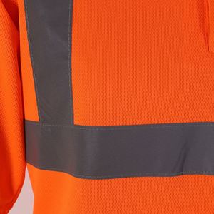 Hi <b>Vis</b> Striped Safety Short Sleeve Moisture Wicking Quick Dry Construction Industrial Wholesale Reflective <b>T</b>-<b>Shirt</b> - Product Image 2